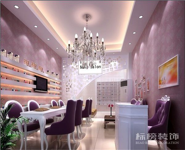 深圳美甲店墙面装饰怎么做？